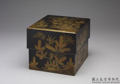 图片[2]-Curio box with maki-e pine-and-bamboo painting (41 items, including wood chest), Qing dynasty (1644-1911)-China Archive